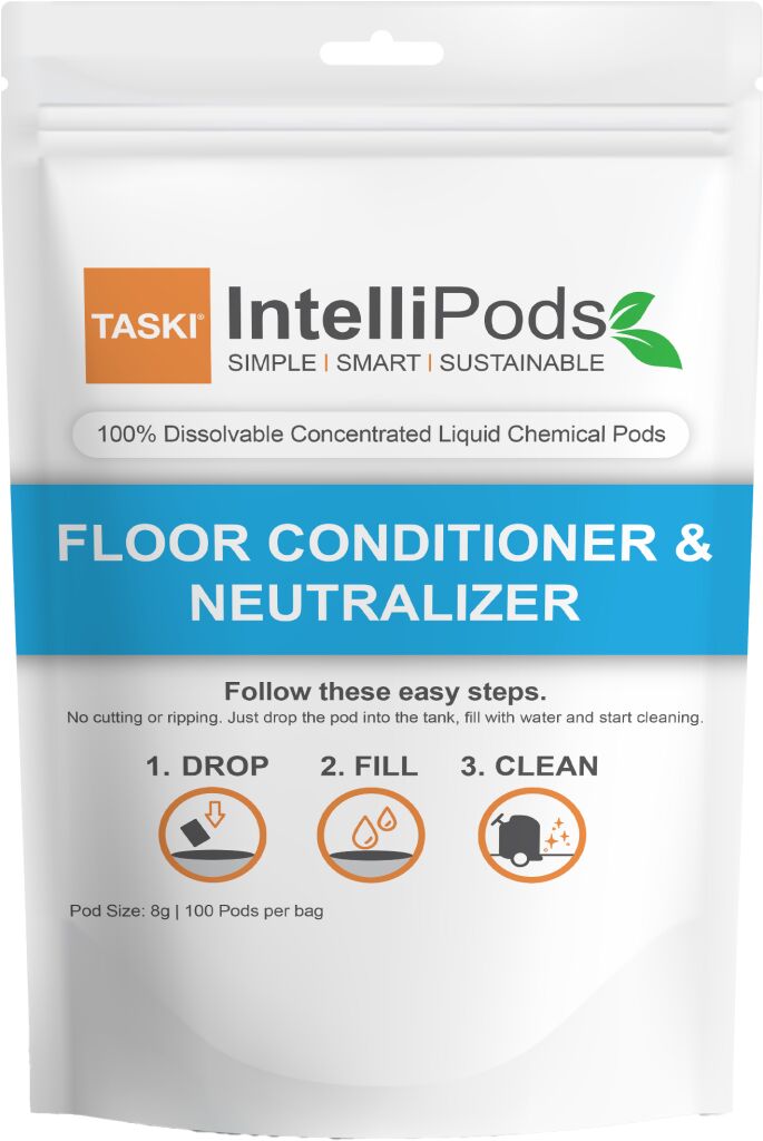 TASKI® IntelliPods Floor Conditioner & Neutralizer, 100ea