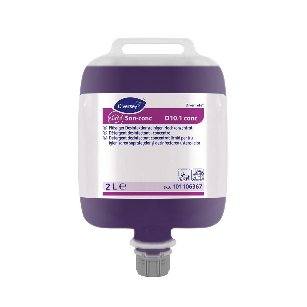 Suma San-conc D10.1 Conc 3x2L - Detergent dezinfectant concentrat lichid pentru igienizarea suprafeţelor şi dezinfectarea ustensilelor prin imersie