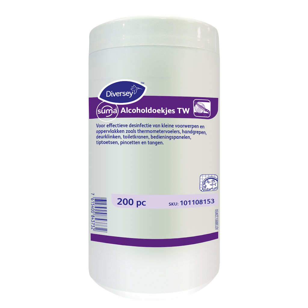 Suma Alcoholdoekjes TW 12x200st - Alcholdoekjes