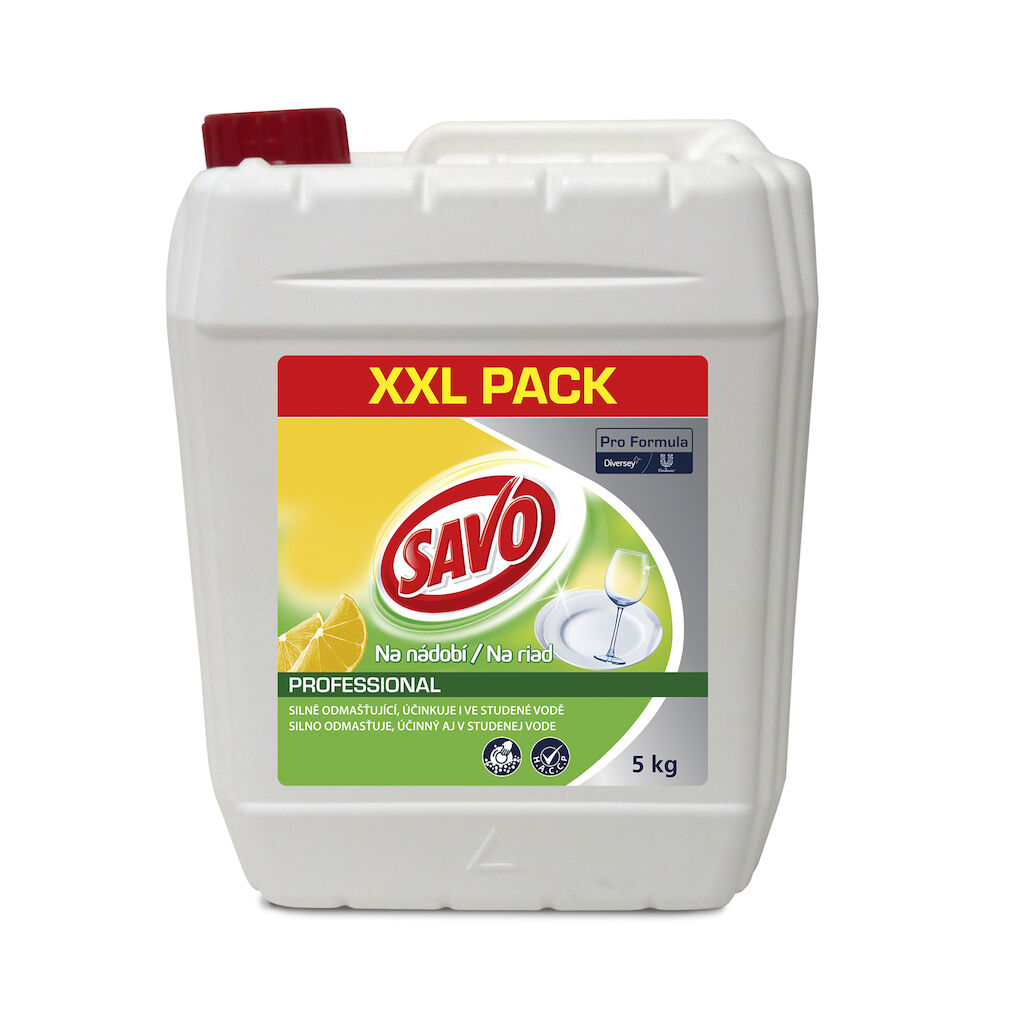 Savo Pro Formula Na nádobí 5kg - Prostředek na ruční mytí nádobí s příjemnou citrusovou vůní