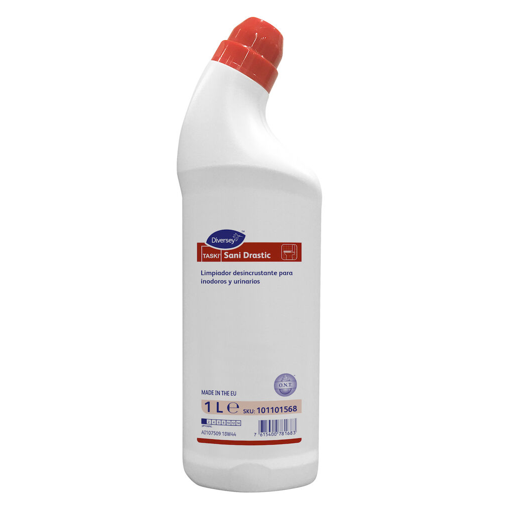 TASKI Sani Drastic 12x1L - Limpiador desincrustante enérgico para inodoros y urinarios