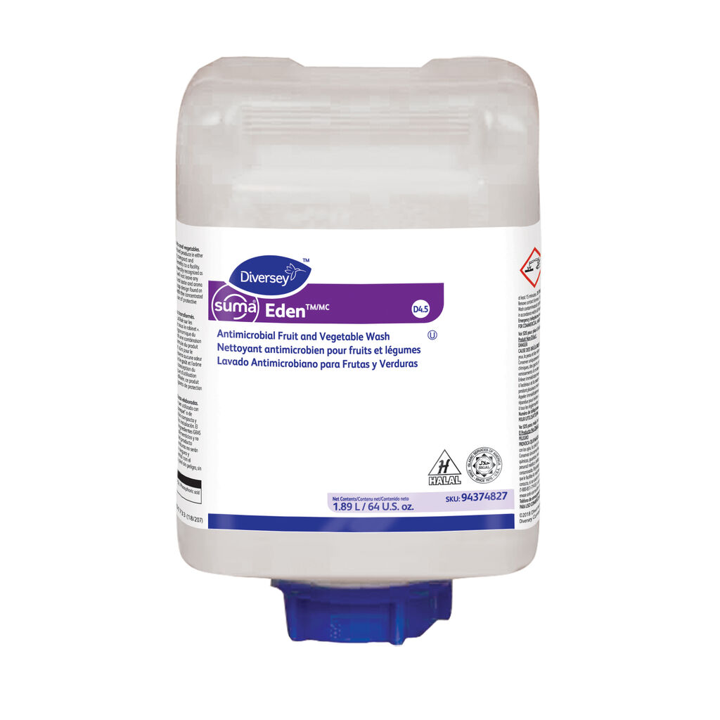 Suma® EdenTM/MC D4.5 D4.5, 64oz, 4/CT - Antimicrobial Fruit and Vegetable Wash