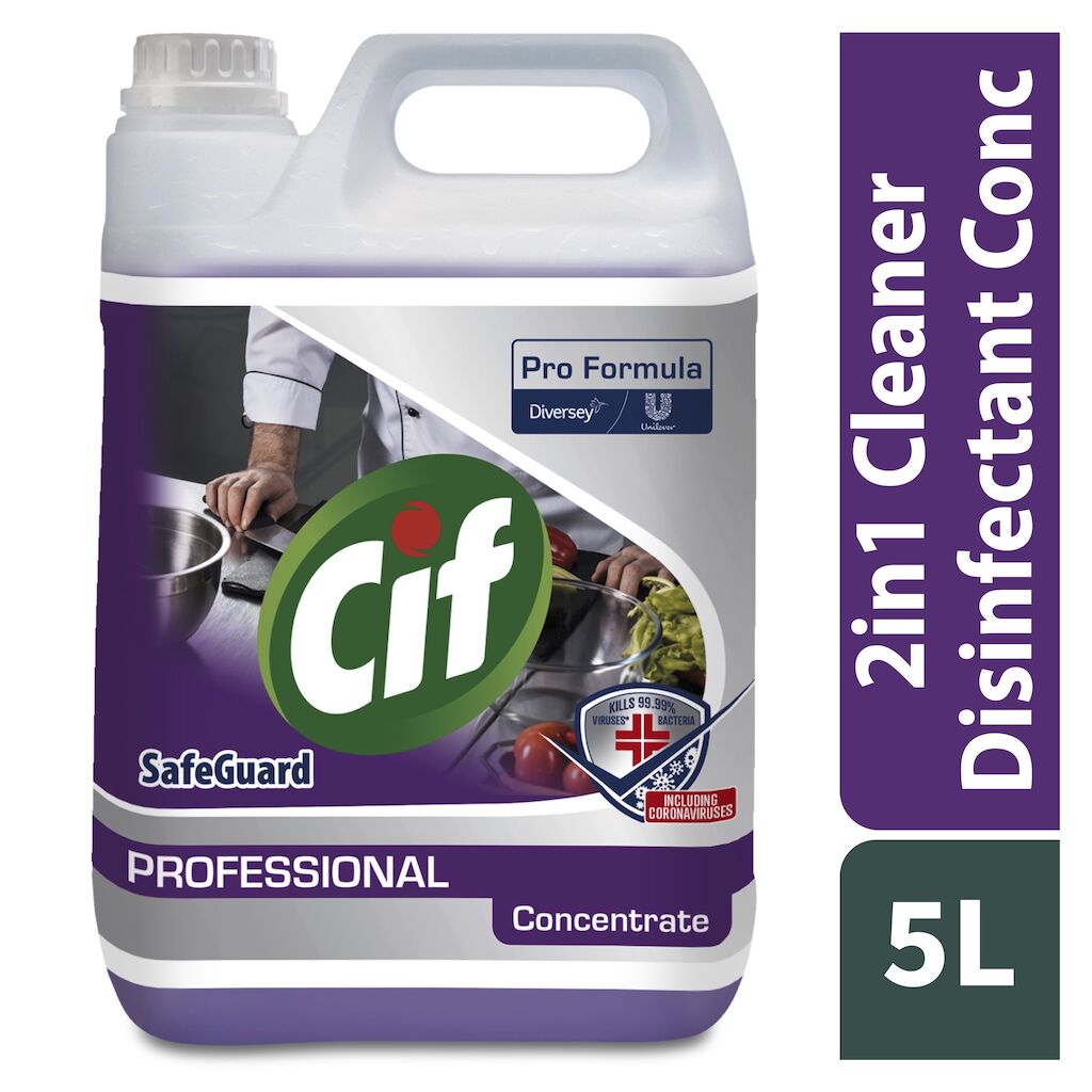 Cif Pro Formula Safeguard Concentrate 2x5L - Combined cleaner disinfectant