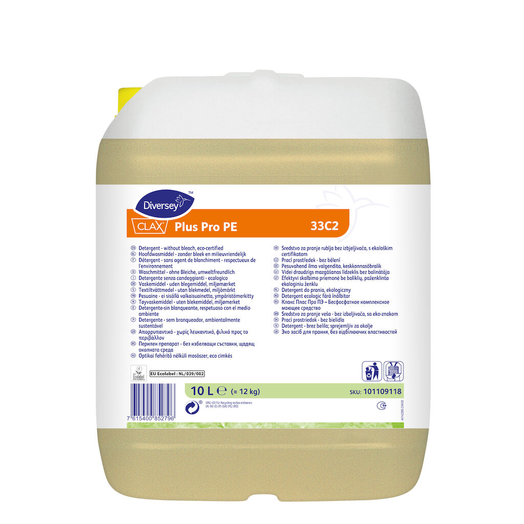 Clax Plus Pro Pur-Eco 33C2 10L - Pyykinpesuaine ilman valkaisuainetta