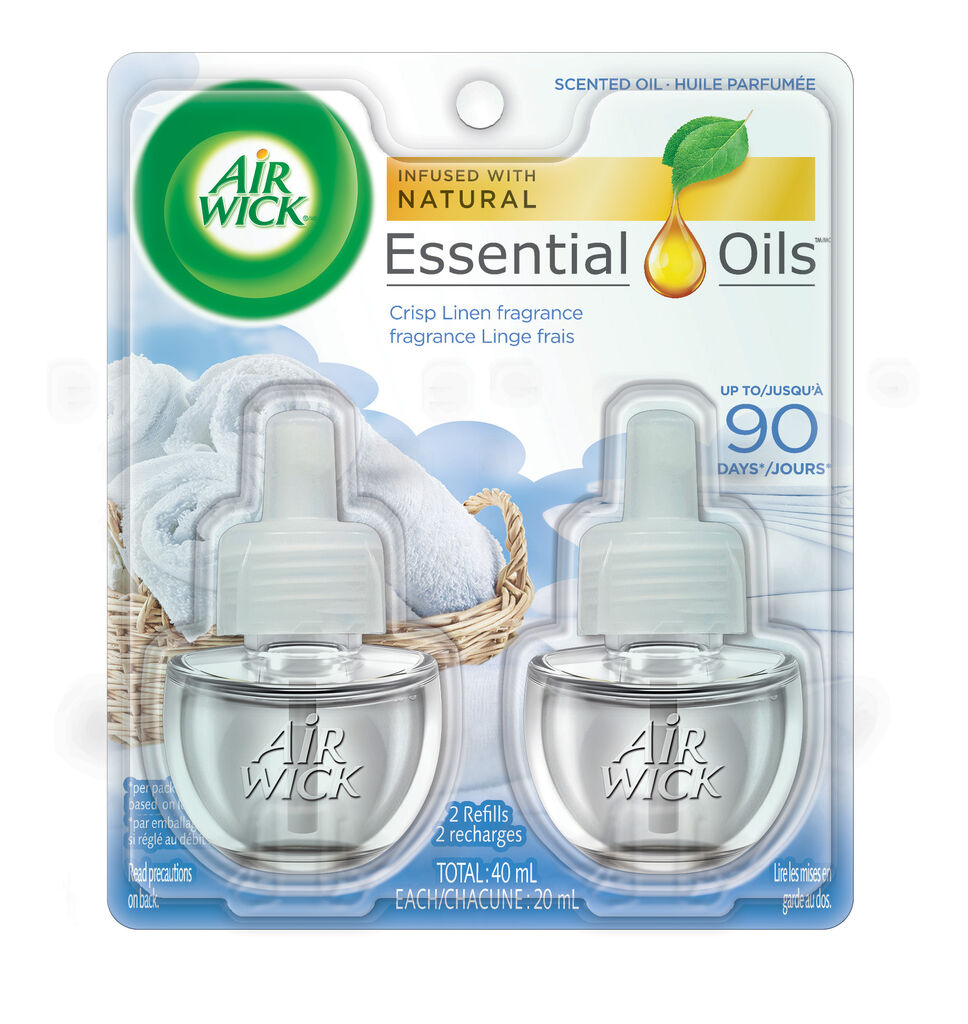 AIR WICK® Scented Oil  Refill  Crisp Linen 2PK, 2x 20ml, 6/CT