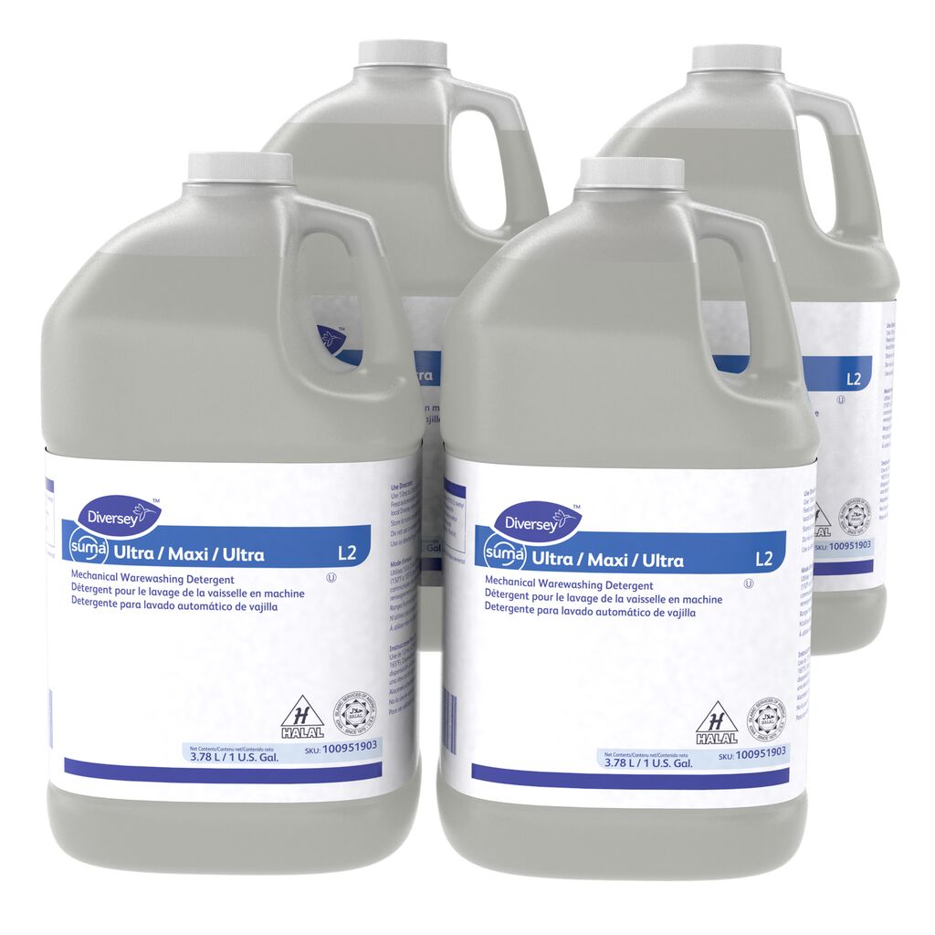 SUMA Suma® Ultra L2 L2, 1gal, 4/CT - Mechanical Warewashing Detergent