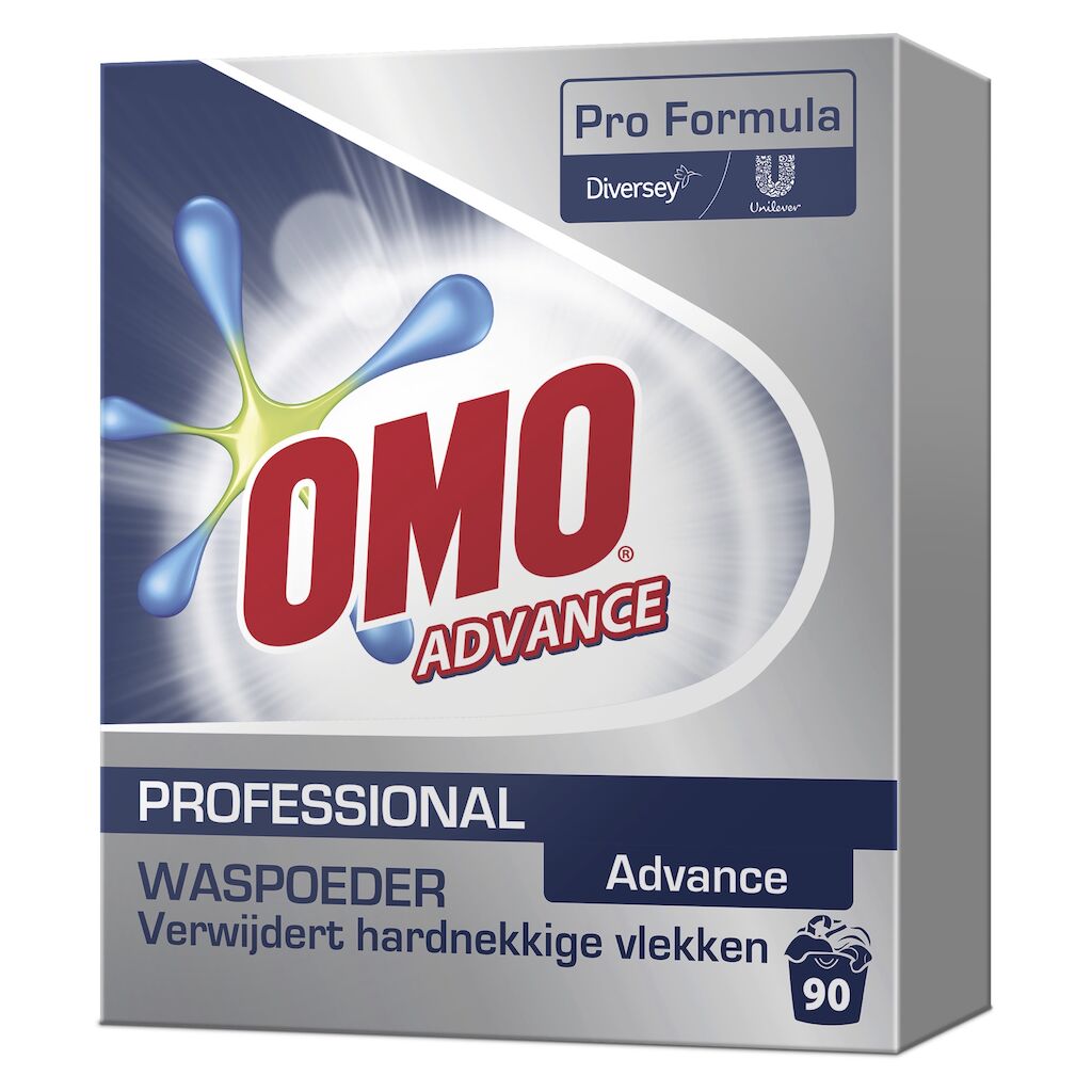 Omo Pro Formula Advance Waspoeder 8.55kg - Enzymatisch poederwasmiddel geschikt voor de gekleurde en witte was, ideaal om hardnekkige vlekken te verwijderen - 90 wasbeurten