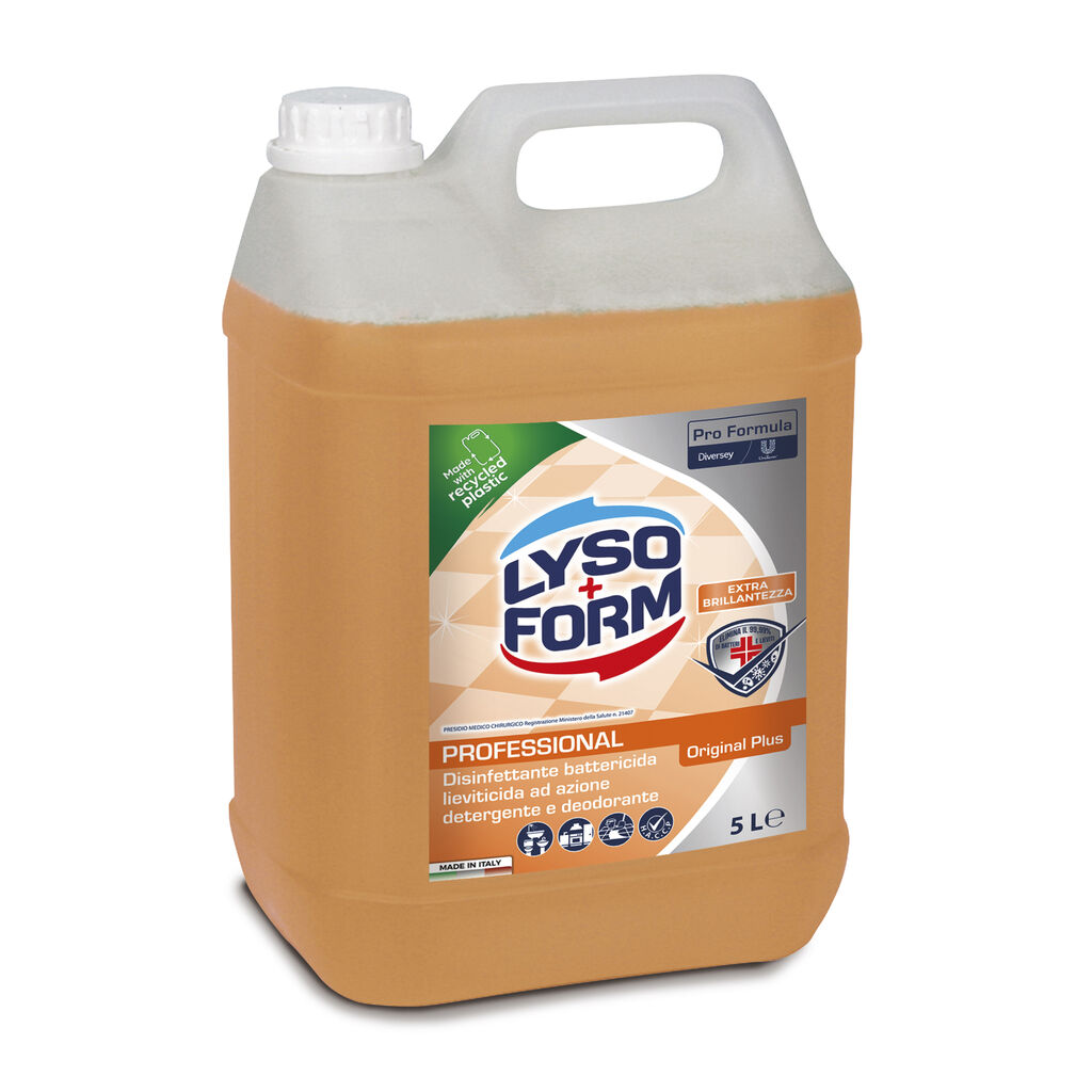 Lysoform Professionale Original Plus 2x5L - Disinfettante battericida lieviticida ad azione detergente e deodorante