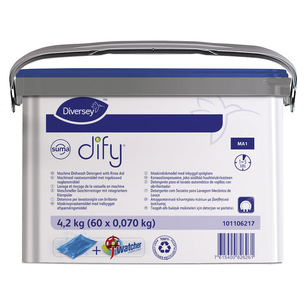 Suma Dify MA1 60x4.2kg - Manually dosed machine dish wash soluble sachet
