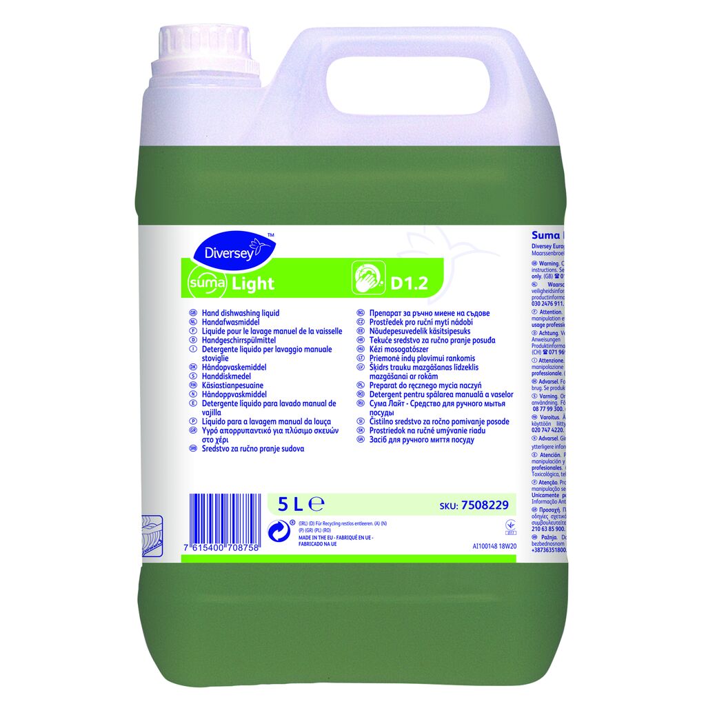 Suma Light D1.2 2x5L - Detergente líquido para el lavado manual de vajilla