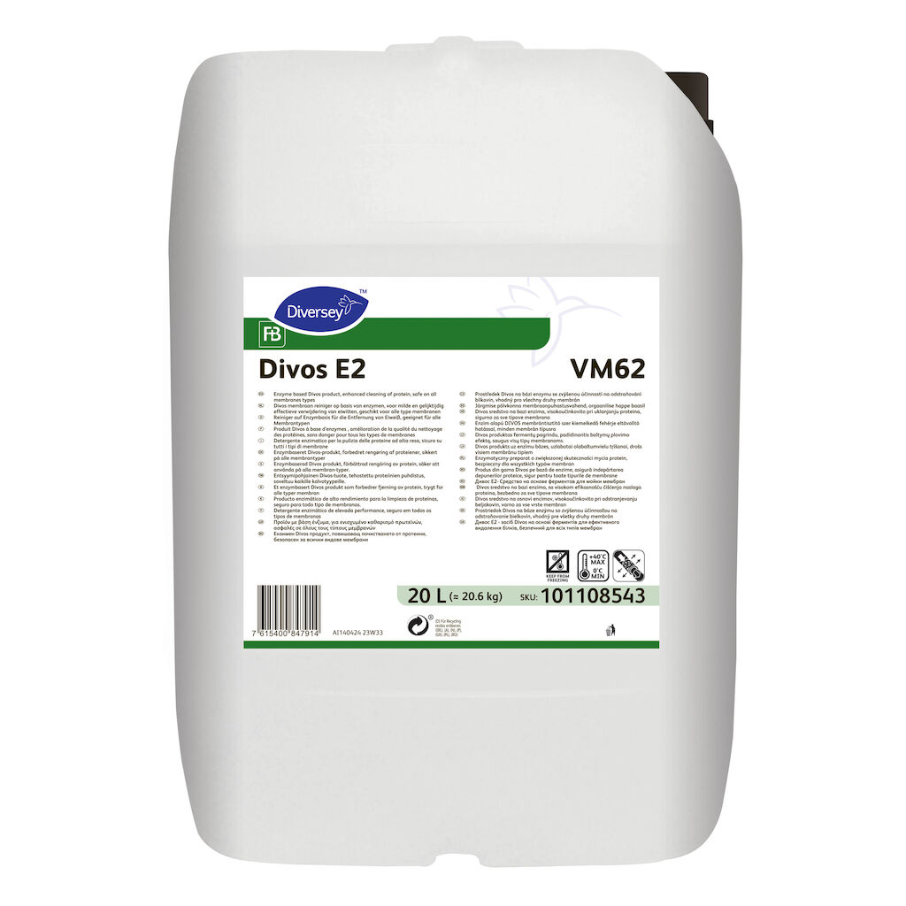 Divos E2 VM62 20L - Detergent enzimatic pentru membrane