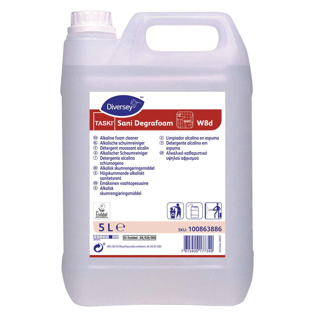TASKI Sani Degrafoam W8d 2x5L - Högskummande alkaliskt sanitetsrent