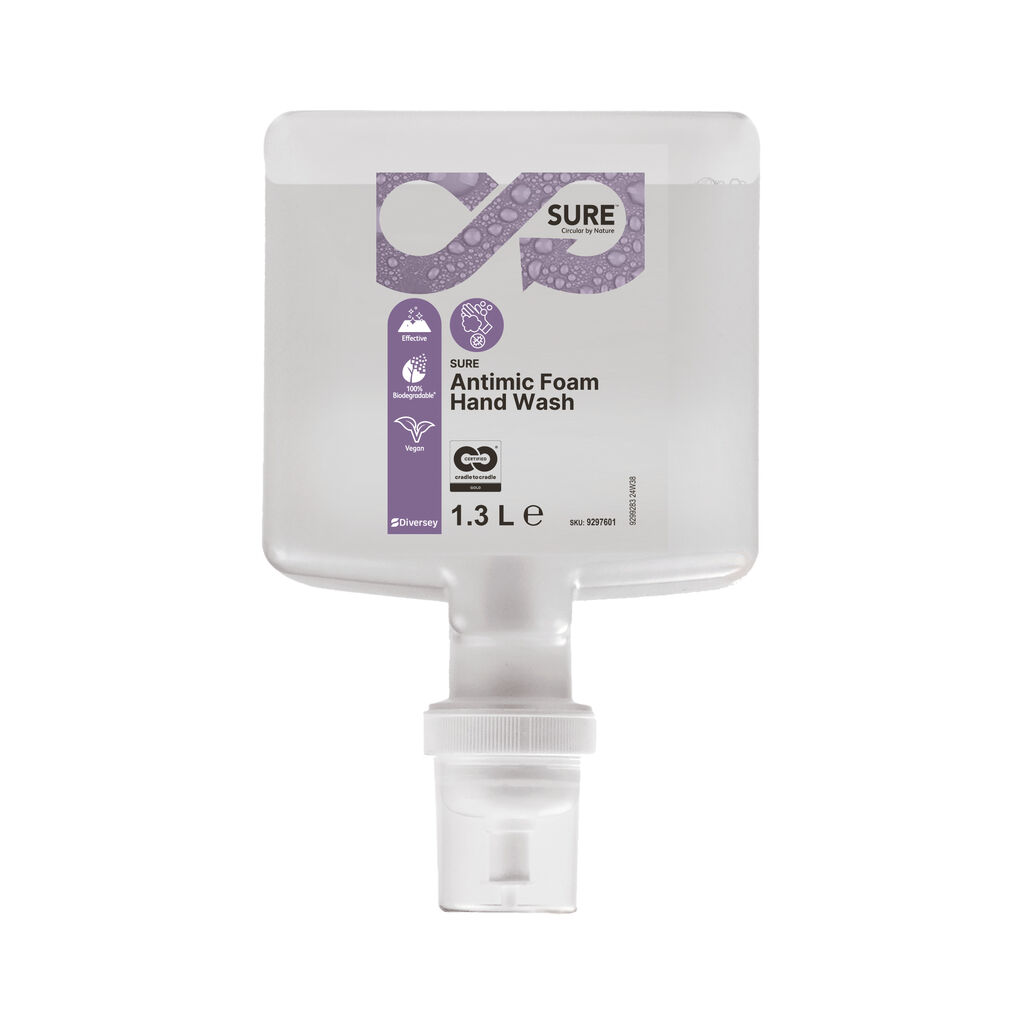 SURE Antimic Foam Hand Wash 4x1.3L - Savon désinfectant moussant
