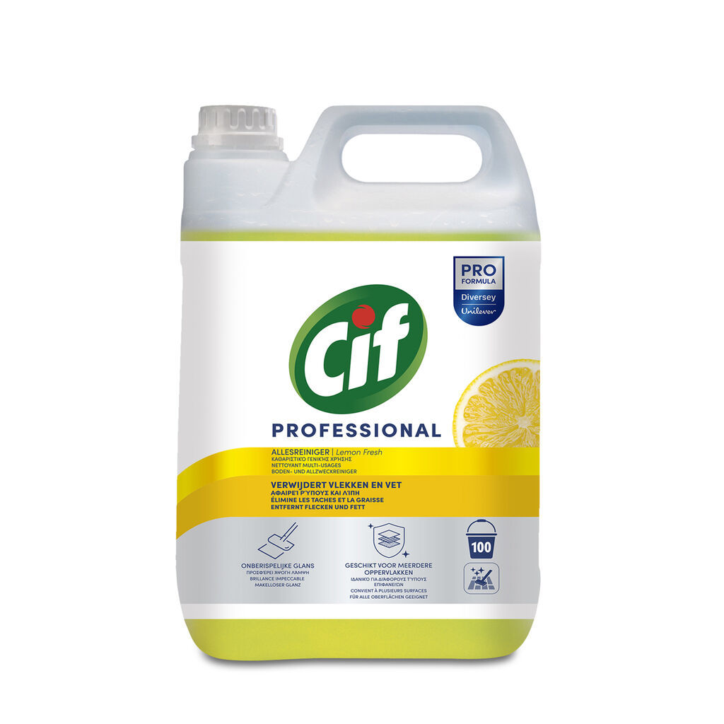 Cif Professional Nettoyant multi-usages Citrus 2x5L - Multi-usages avec parfum citron