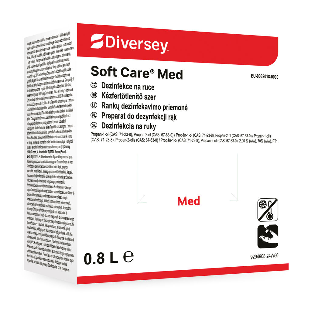 Soft Care Med 6x0.8L - Okamžitý dezinfekční prostředek na ruce / dezinfekční prostředek na kůži