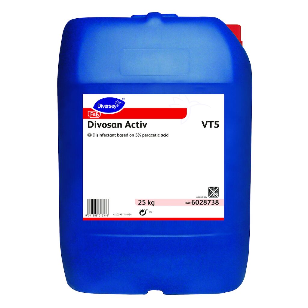 Divosan Activ VT5 25kg - Disinfectant based on 5% peracetic acid