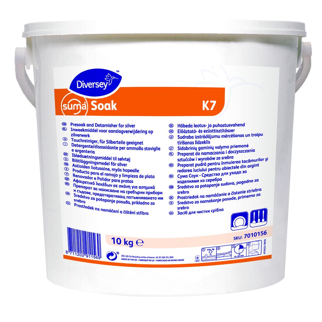 Suma Soak K7 10kg - Pulverförmiger Bestecktauchreiniger und Silberreiniger
