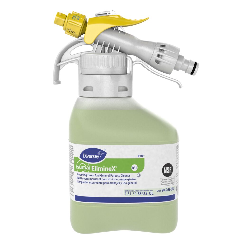 Suma® ElimineX® D3.1 D3.1, 1.5L, 2/CT - Foaming Drain and General