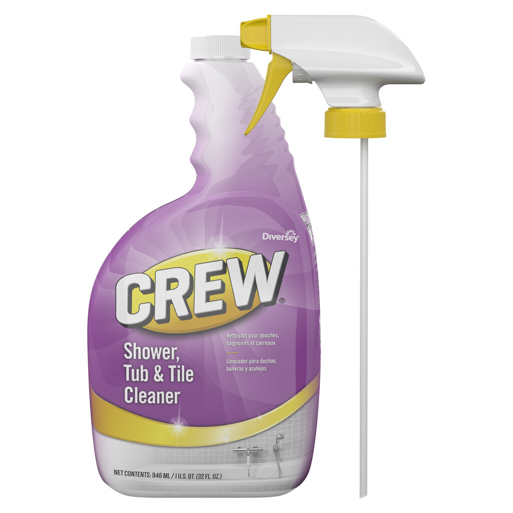 Crew® Shower, Tub & Tile Cleaner, 32foz, 4/CT - Shower Tub & Tile Cleaner