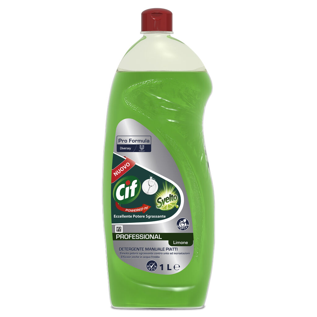 Cif Professional Detergente Manuale Piatti 4x3x1L - Detergente liquido per il lavaggio manuale delle stoviglie ad alto potere sgrassante