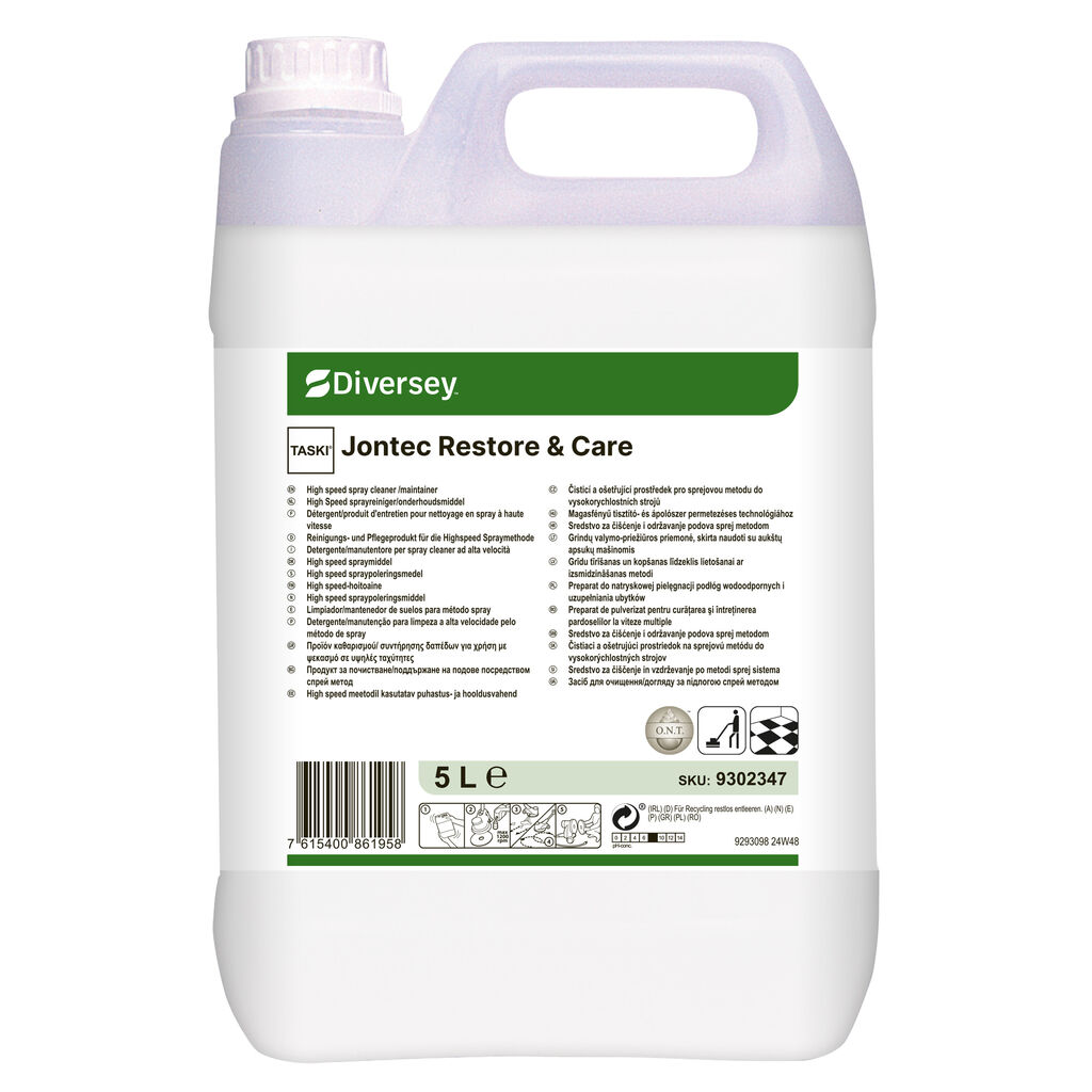 TASKI Jontec Restore & Care 2x5L - Preparat de întreținere pentru curățarea și protejarea pardoselilor utilizând un echipament Ergodisc High Speed