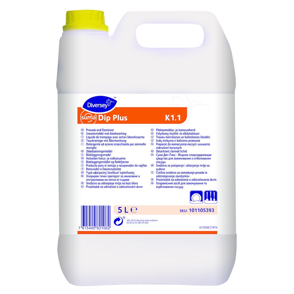 Suma Dip Plus K1.1 2x5L - Astioiden liotus- ja valkaisuaine