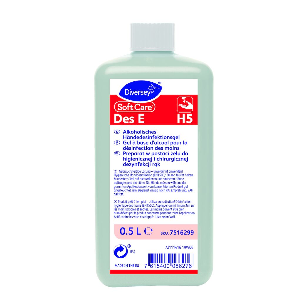 Soft Care Des E H5 10x0.5L - Alkoholisches Händedesinfektions-Gel