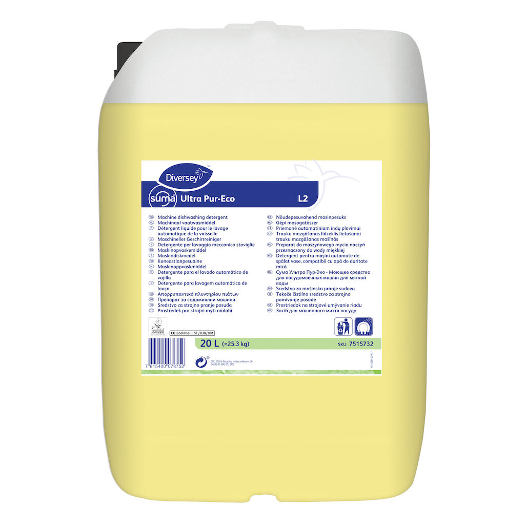 Suma Ultra Pur-Eco L2 20L - Détergent pour le lavage automatique de la vaiselle en eau douce