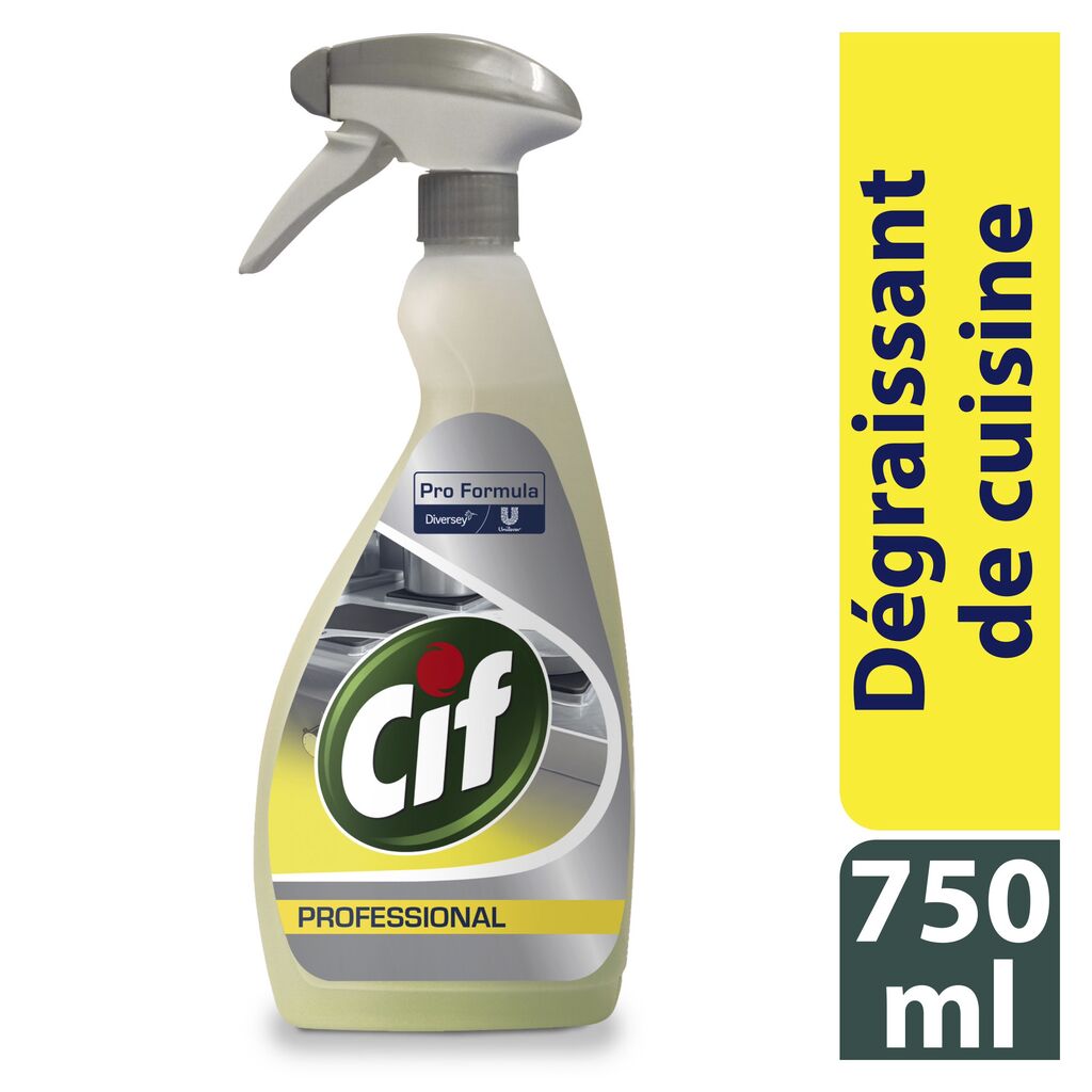 Cif Pro Formula Détergent Dégraissant 6x0.75L - Détergent dégraissant puissant prêt à l'emploi