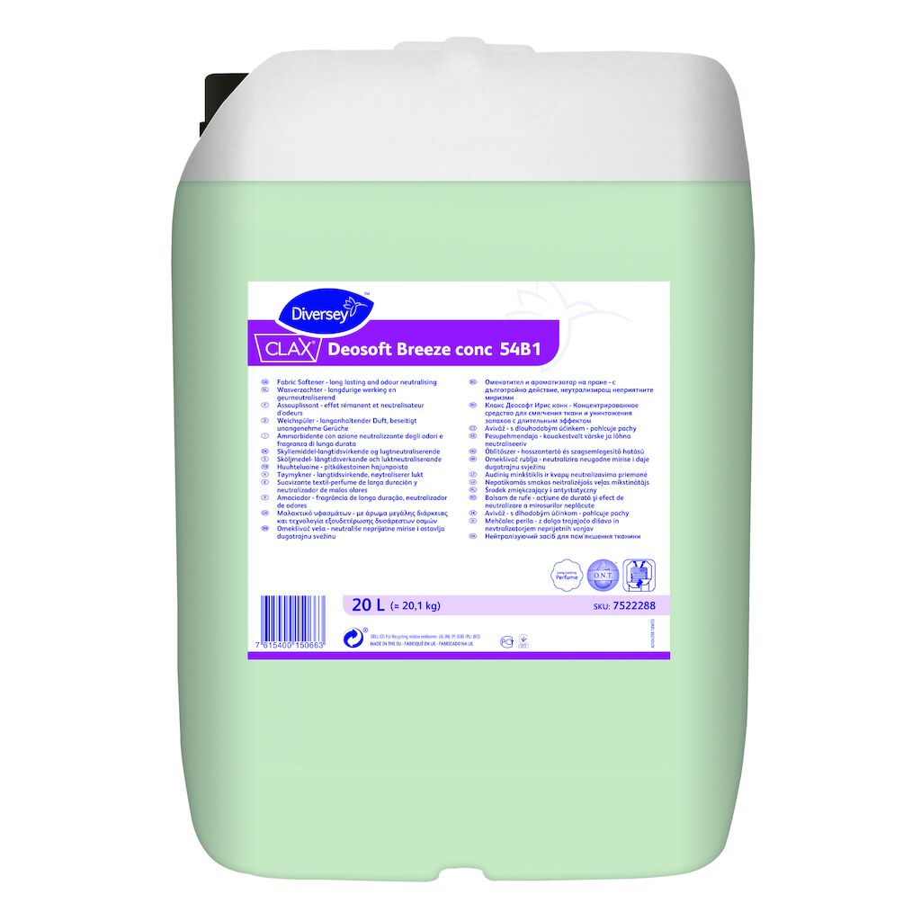 Clax DeoSoft Breeze conc 20L - Balsam de rufe - acţiune de durată şi efect de neutralizare a mirosurilor neplăcute