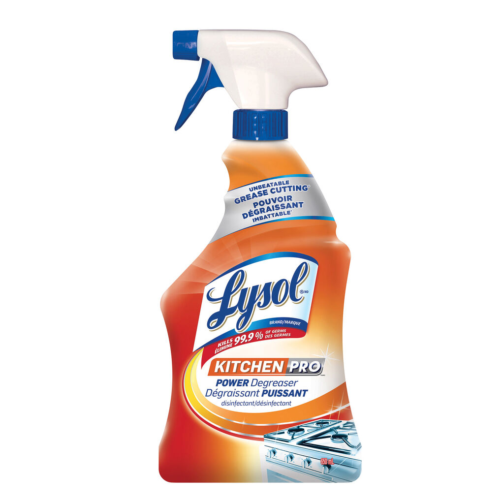 Lysol® Kitchen Pro Power Degreaser & Disinfectant, 650ml, 9/CT