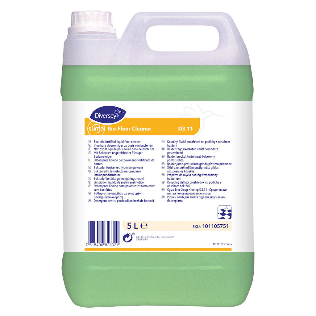 Suma Bio-Floor Cleaner D3.11 2x5L - Vloeibare vloerreiniger verrijkt met bacteriën
