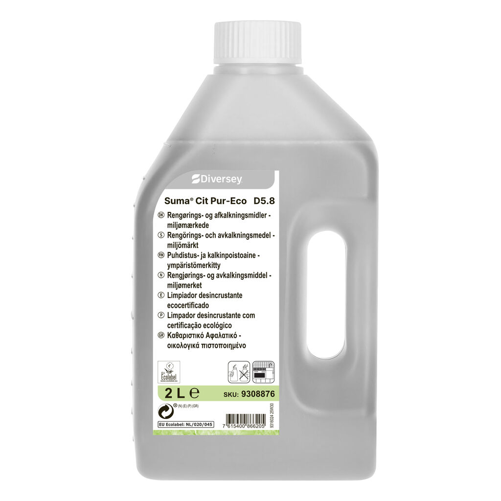 Suma Cit Pur-Eco D5.8 6x2L - Rengøringsmiddel afkalker, EU-blomstmærket