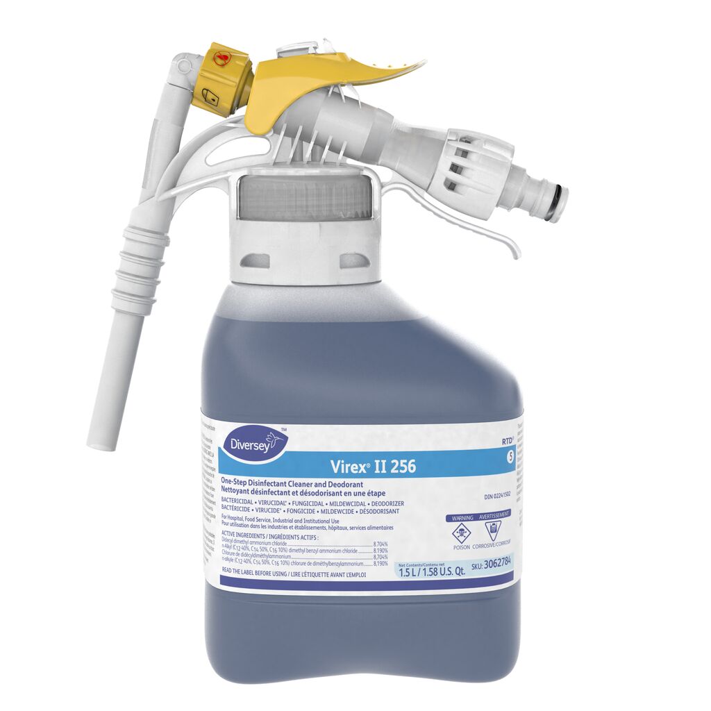 Virex® II 256 One-Step Disinfectant Cleaner and Deodorant 5, 1.5L, 2/CT - One-Step Disinfectant Cleaner & Deodorant