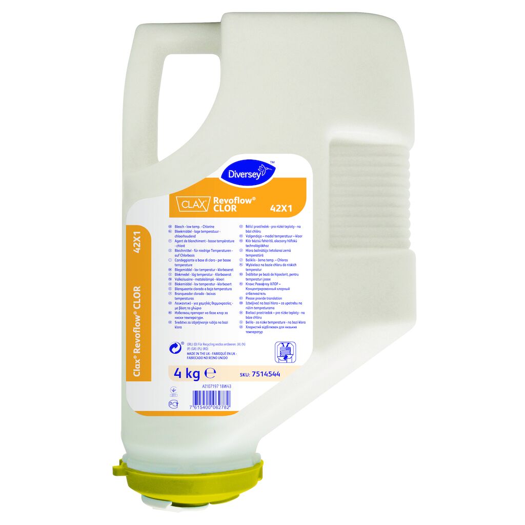 Clax Revoflow CLOR 42X1 3x4kg - Klór bázisú fehérítő hatású adalékanyag alacsony hőfokú technológiákhoz