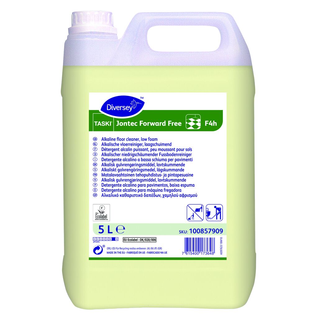 TASKI Jontec Forward free F4h 2x5L - Détergent alcalin peu moussant pour sols