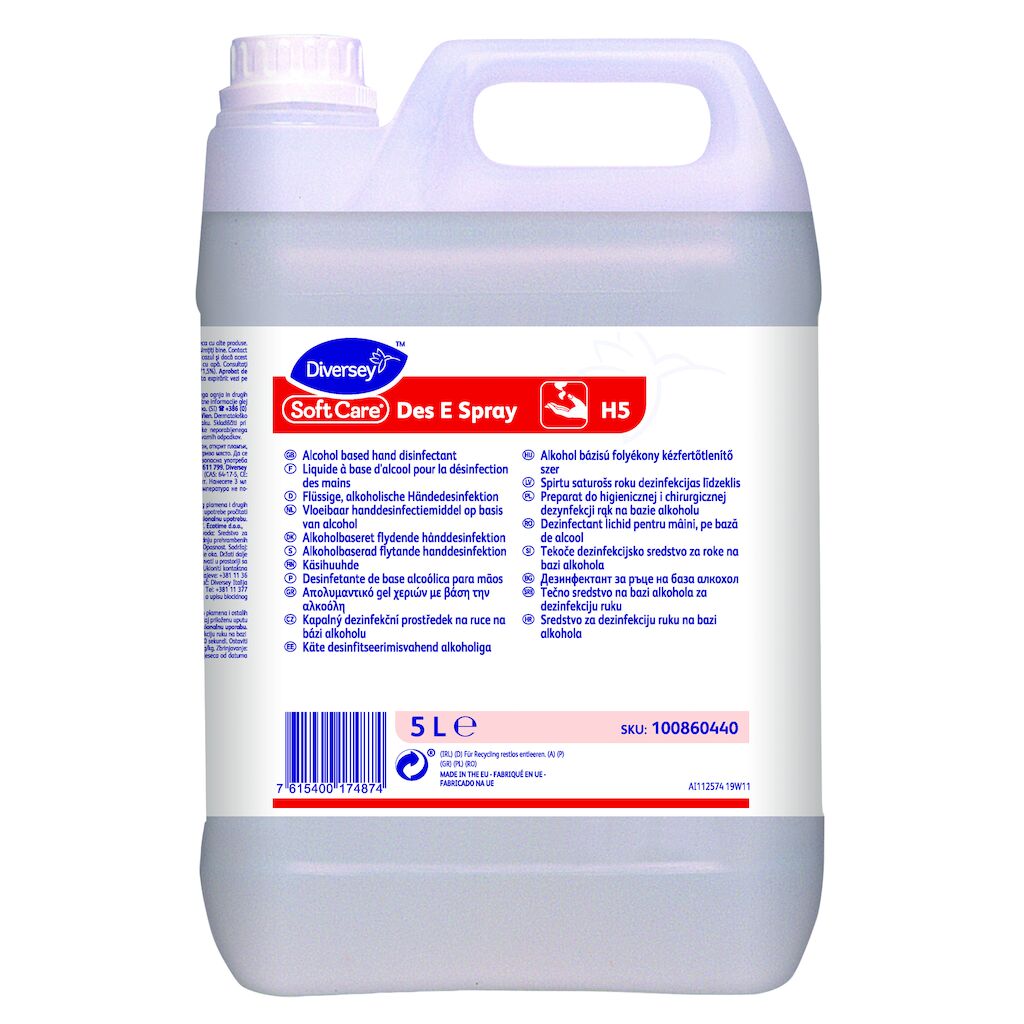 Soft Care Des E Spray H5 2x5L - Dezinfectant lichid pentru mâini, pe bază de alcool