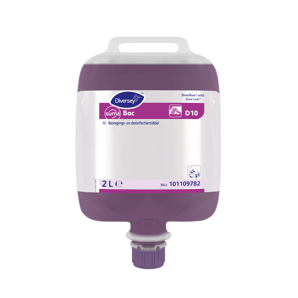Suma Bac D10 3x2L - Suma Bac D10 3x2L - Reinigings- en desinfectiemiddel - Diverflow met Sure Link