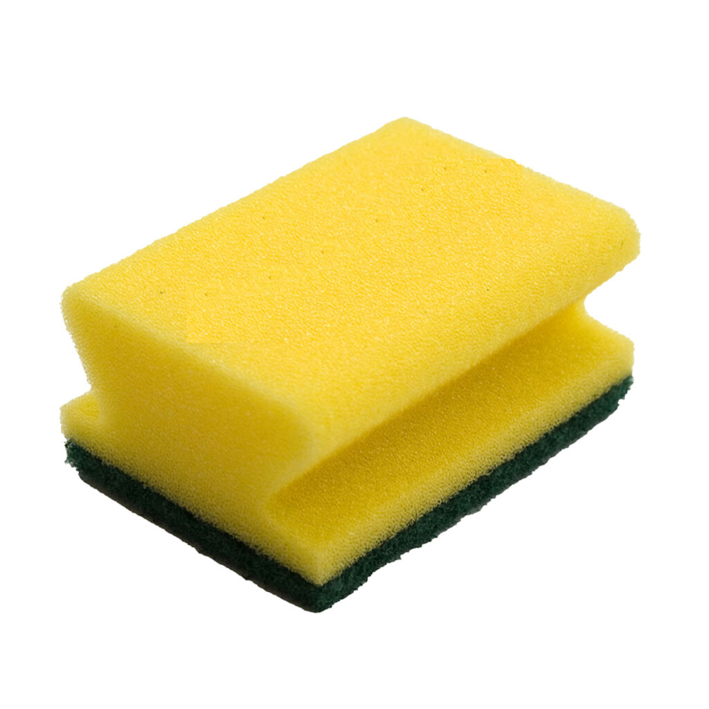 Accoppiato spugna abrasivo 100x - 9,5 x 6 cm - Verde
