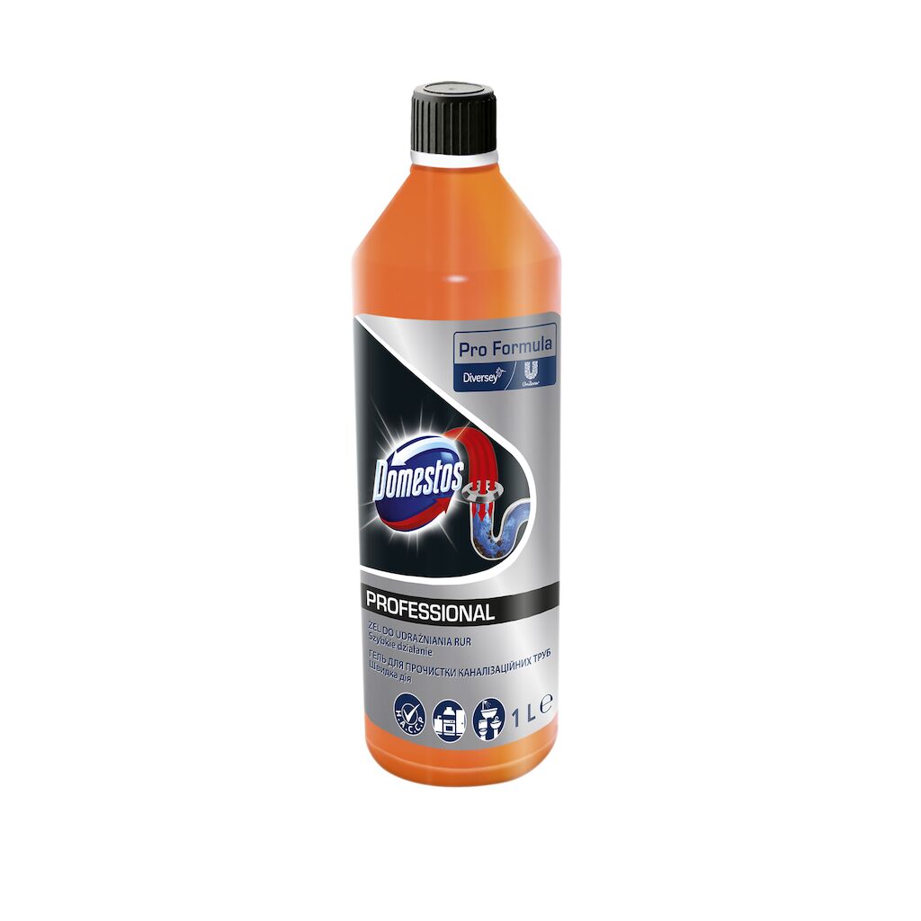 Domestos Pro Formula Drain Unblocker Gel 6x1L - preparat do udrażniania rur i odpływów ściekowych