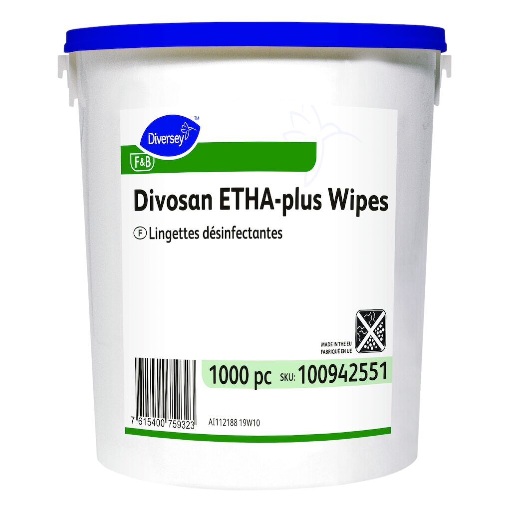Divosan ETHA-plus Wipes 1000x1000pc - Lingettes désinfectantes