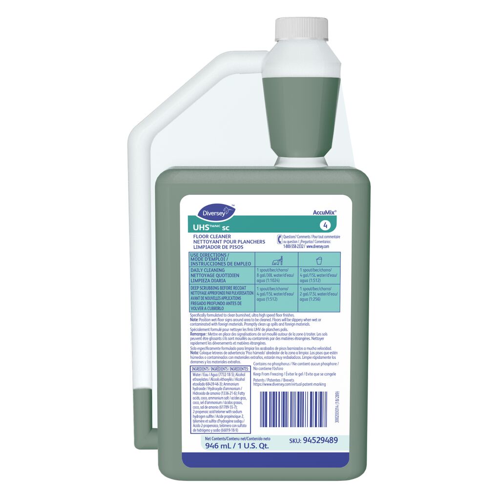UHS SC Floor Cleaner 4, 32foz, 6/CT - Floor Cleaner/Maintainer