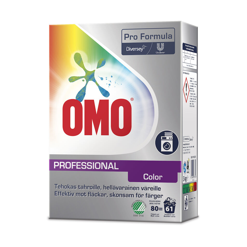 Omo Professional Color 4x3kg - Tiivistetty pyykinpesujauhe