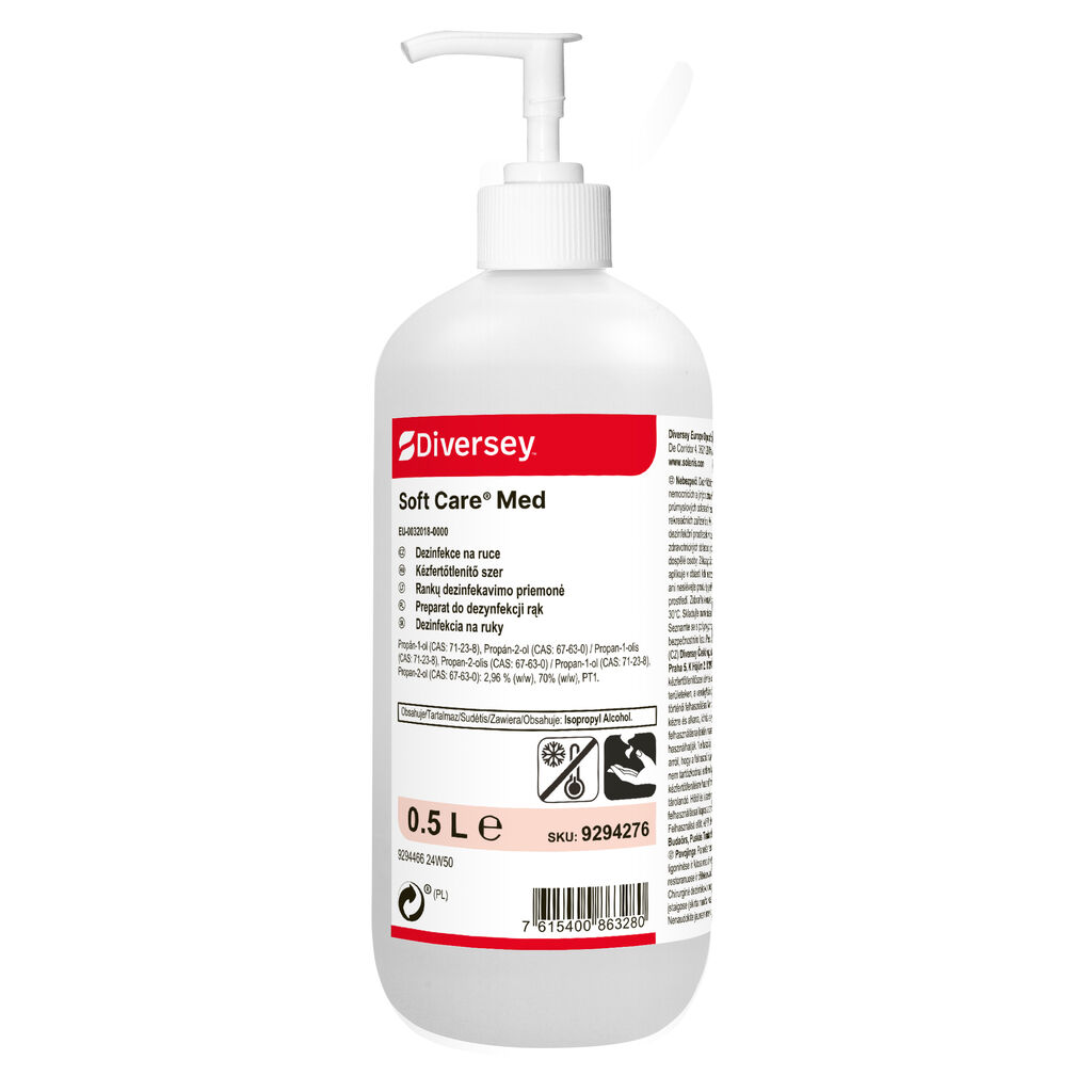 Soft Care Med 6x0.5L - Okamžitý dezinfekční prostředek na ruce / dezinfekční prostředek na kůži