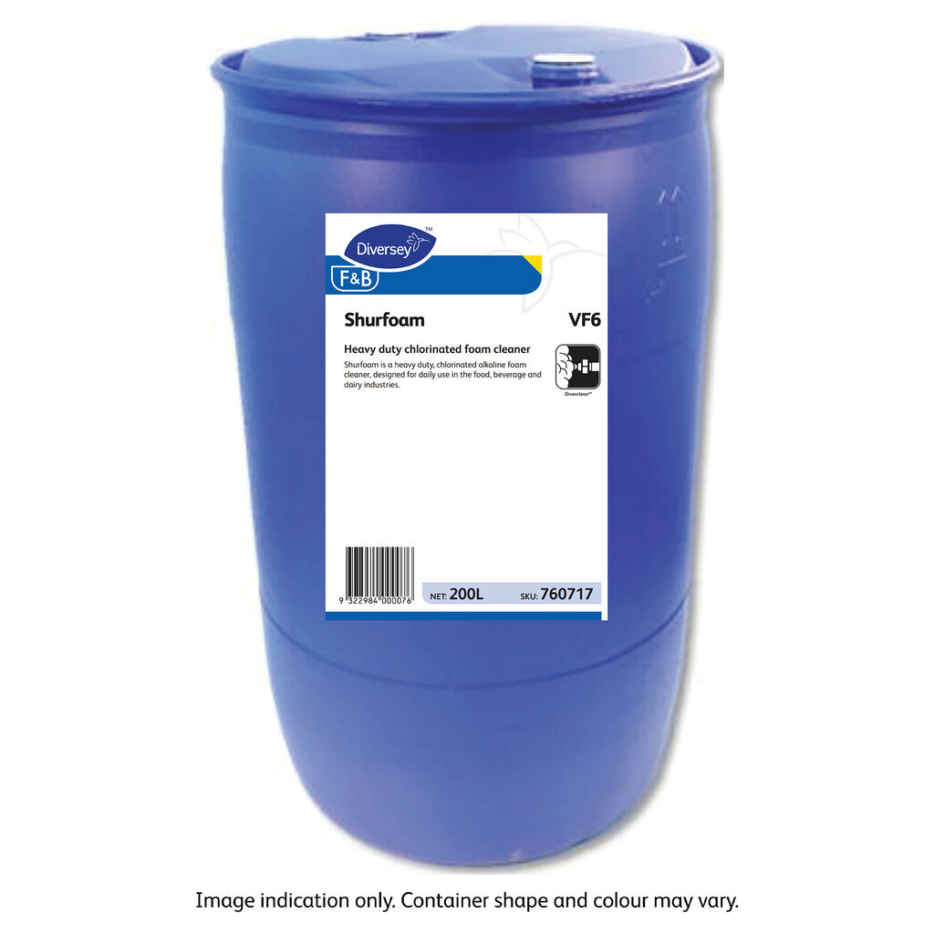 Shurfoam 200L - Heavy duty chlorinated foaming cleaner