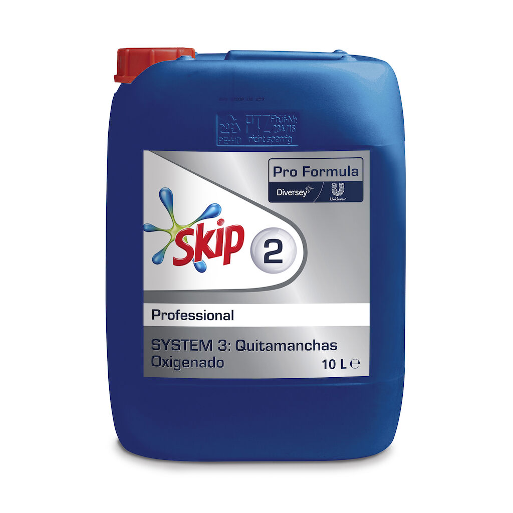 Skip Pro Formula System 3 Quitamanchas 10L - Quitamanchas oxigenado del sistema de lavado profesional System 3