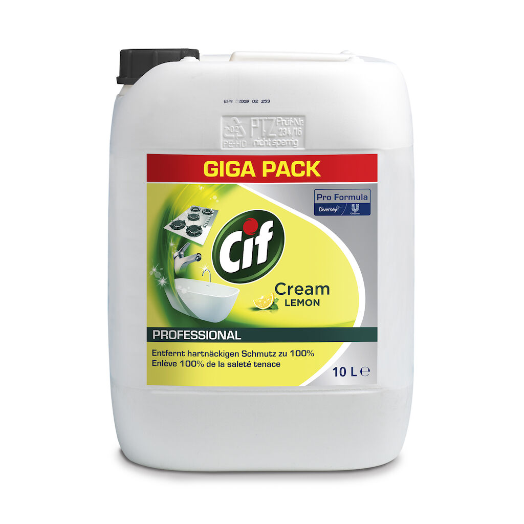 Cif Professional Crème Citron 10L - Crème nettoyante avec microparticules naturelles