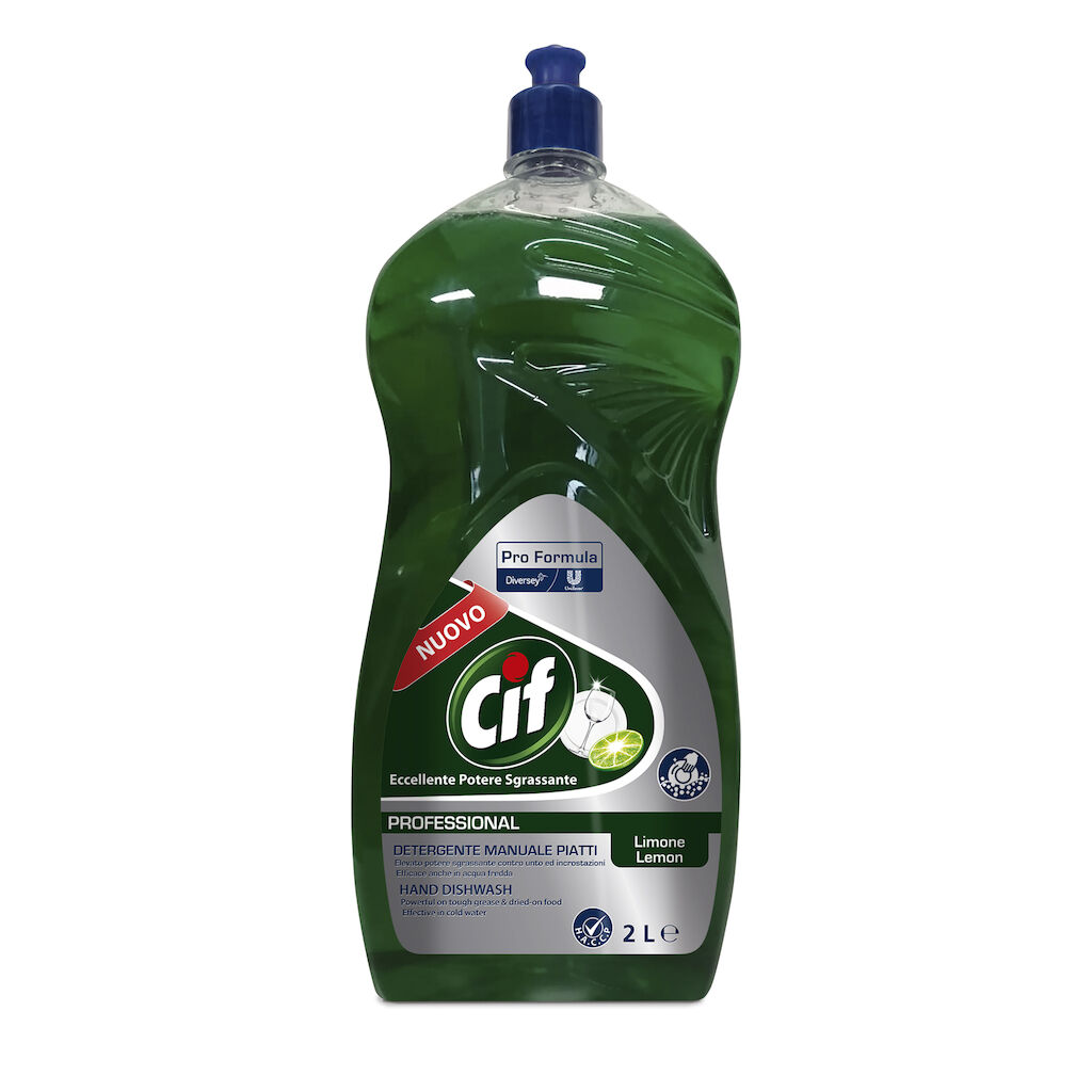 Cif Manuale Piatti Professionale 6x2L - Detergente liquido concentrato per il lavaggio manuale delle stoviglie