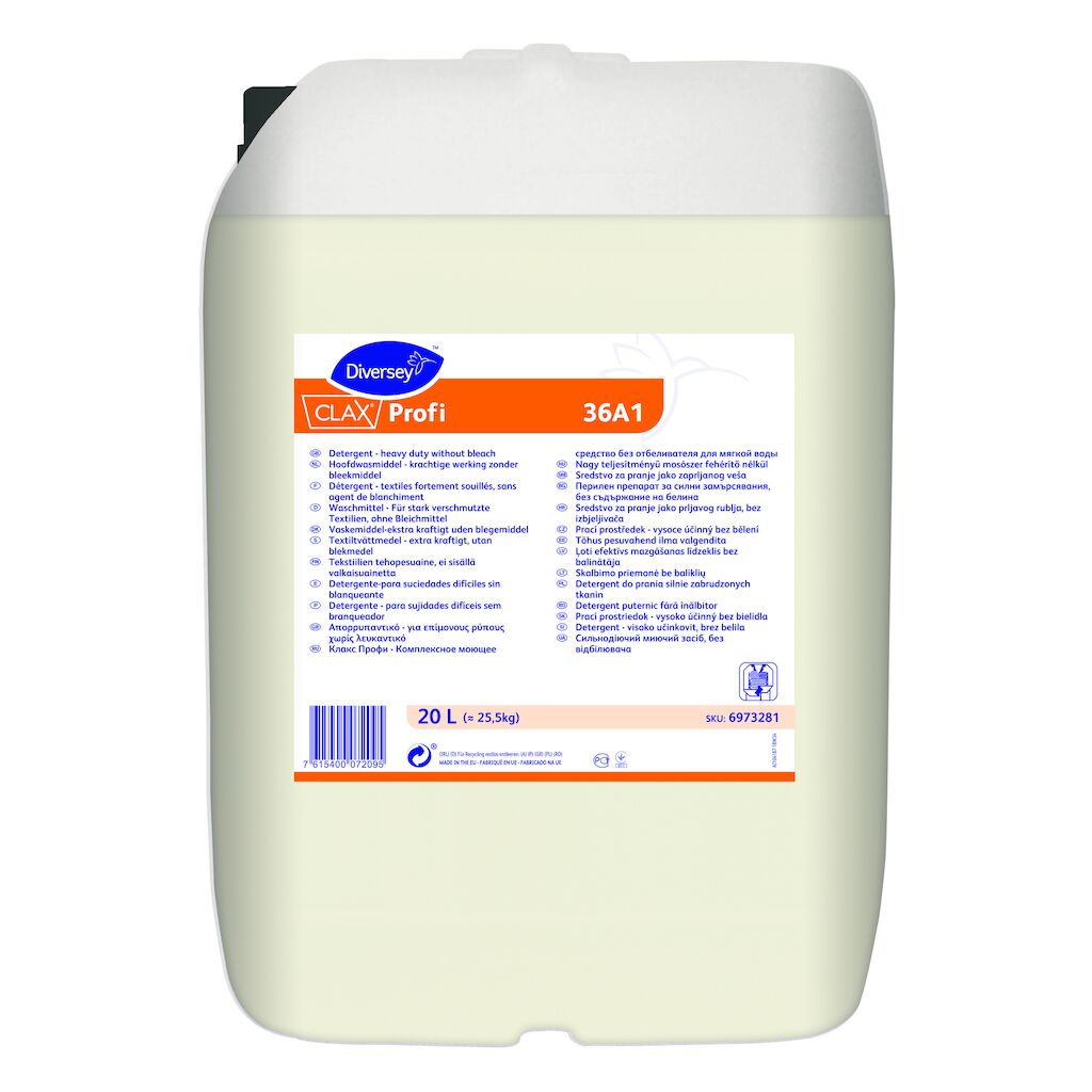 Clax Profi 36A1 20L - Detergent puternic fără înălbitor