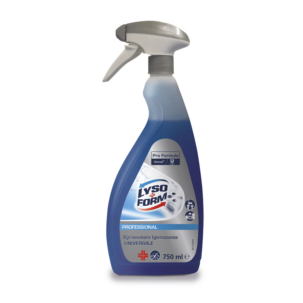 Lysoform Sgrassatore Igienizzante Universale 6x0.75L - Sgrassatore Igienizzante per le superfici di bagno e cucina